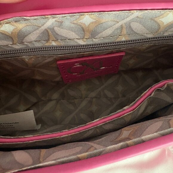 CXL Christian Lacroix Laine Matte Patent Crossbody Bag Pink Rose New - Picture 8 of 8